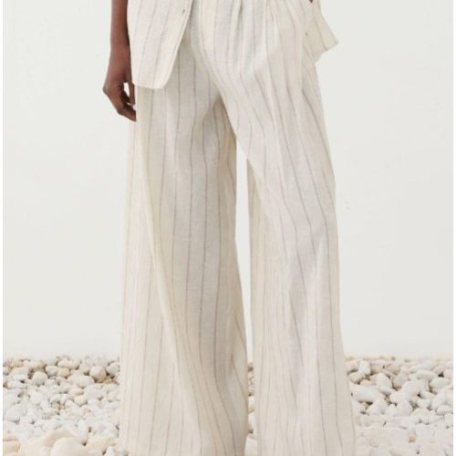 eleh pantalon rayas lino